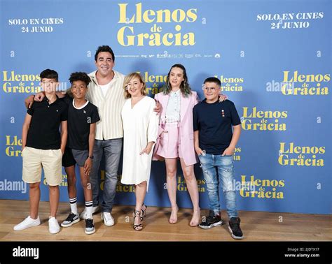 Spanish actors Pau Marquez, Dairon Tallon, Pablo Chiapella, Carmen ...