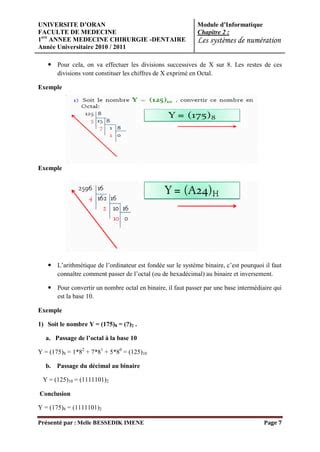 Chapitre2 les systèmes de numération PDF