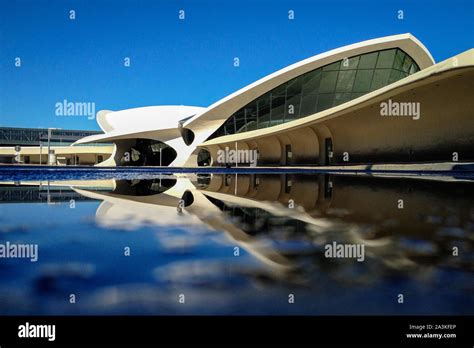 Details from the TWA Terminal 5 at the JFK airport. The terminal, now a hotel, was designed by ...