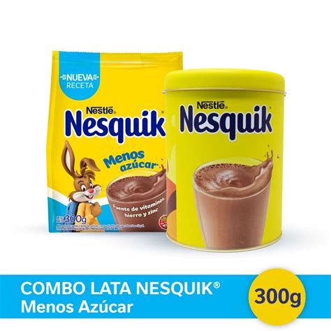 Cacao Nesquik Menos Azucar X300g Vea