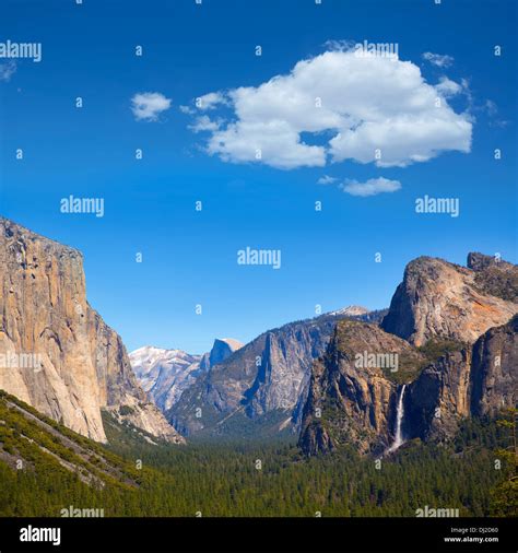 Yosemite El Capitan And Half Dome In California National Parks Us Stock