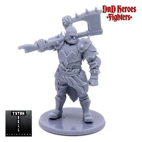 Male Orc Fighter Dnd Heroes D Print Resin Simtasia