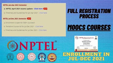 How To Register For Nptel Online Course In Moocs Courses