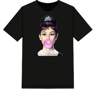 Audrey Hepburn Pink And Purple Bubblegum Transparent Etsy