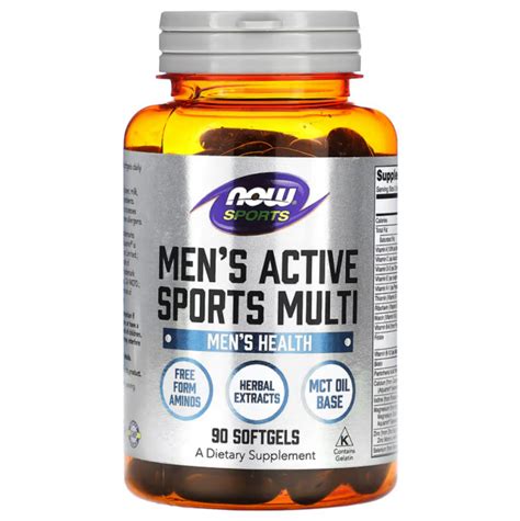 Витамины для мужчин NOW Men's Active Sports Multi 90 кап купить в ...