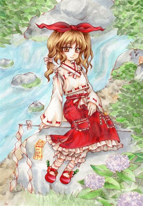 Blonde Shrine Maiden From A Future Era Touhou And 1 More Drawn By Io Maryann Blue Danbooru