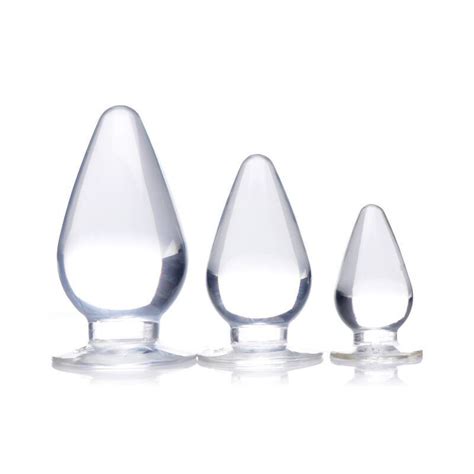 Master Series Triple Cones Anal Plug Set Clear