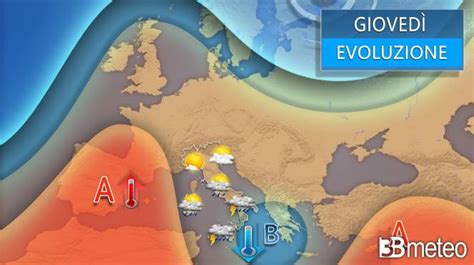 Meteo Italia Vortice mediterraneo attivo fino a venerdì con piogge e