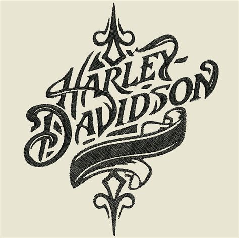 Harley Davidson Logo Embroidery Design In Pes Pcs Etsy