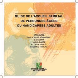 Guide De L Accueil Familial De Personnes G Es Ou Handicap Es Adultes