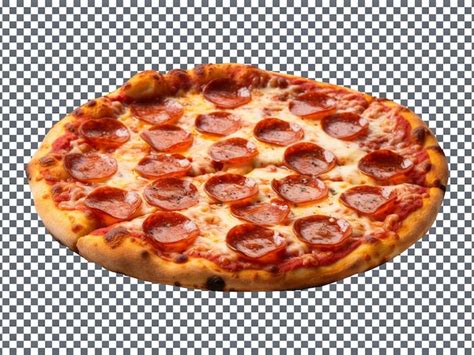 Deliciosa Pizza De Pepperoni Isolada Em Fundo Transparente PSD Premium