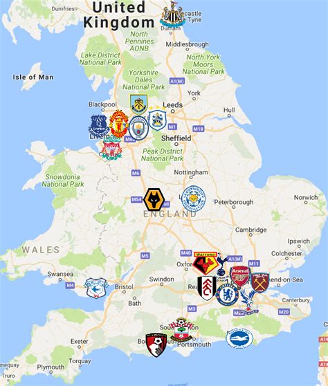 Premier League Teams In London Map - Regions Of The United States Map