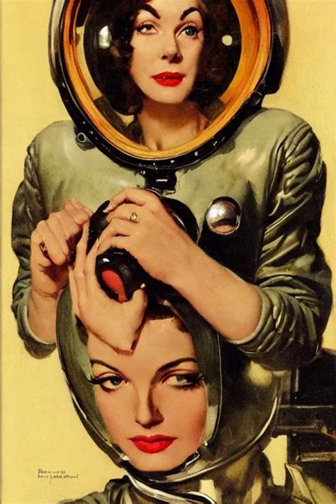 5 0 S Pulp Scifi Fantasy Head And Shoulders Portrait Stable Diffusion