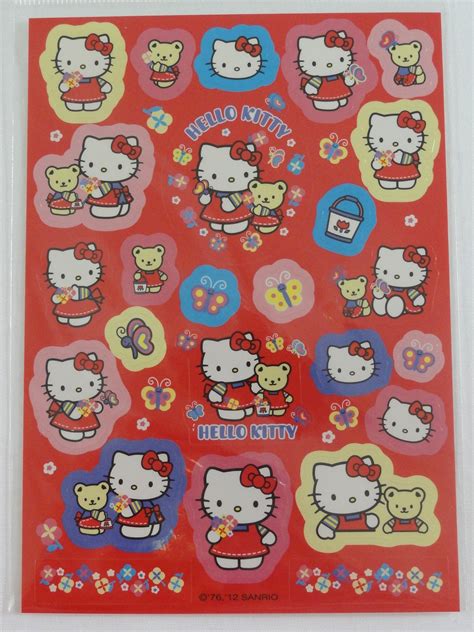 Cute Kawaii Sanrio Hello Kitty Sticker Sheet 2012 Alwayz Kawaii