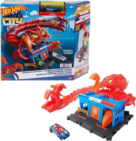 Hot Wheels City Ataque Del Escorpi N Set De Juego Vehiculo Cuotas Sin Inter S