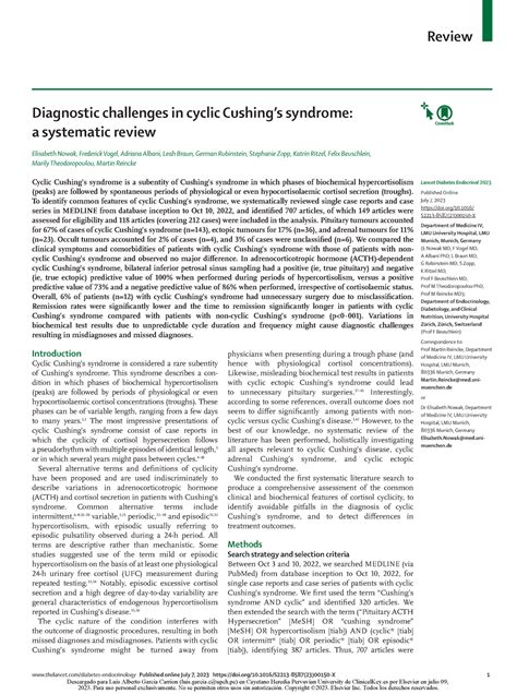 Diagnostic Challenges In Cyclic Cushings Syndrome A Systematic Review