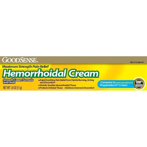 Goodsense Maximum Strength Hemorrhoid Cream 1 8oz 1ct