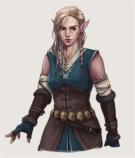 F Half Elf Rogue Thief Leather Armor 1 Pathfinder Character Elf