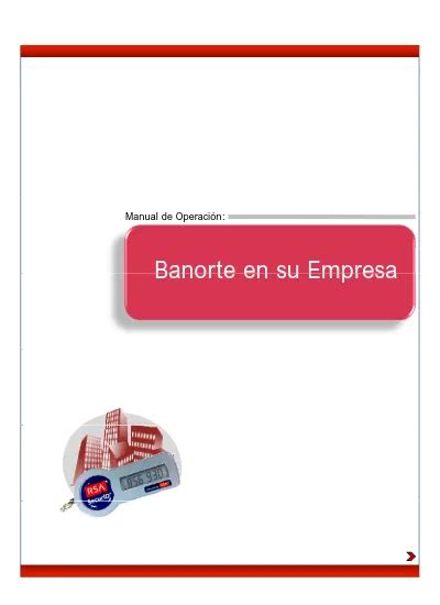 Manual de Operación Banorte en su Empresa