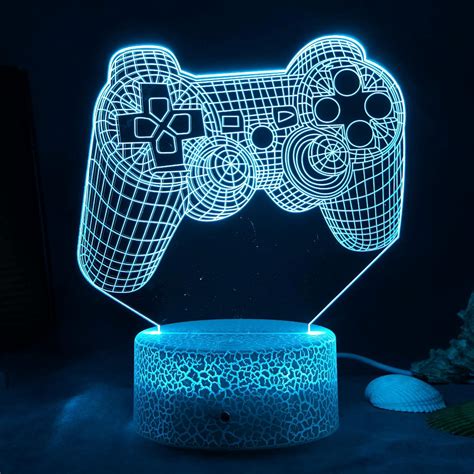 ZWOOS Lampe Gaming Lampe Gamer avec Télécommande 16 Couleurs 4