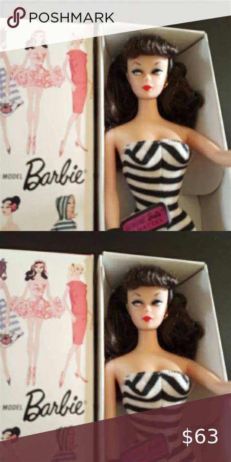 Vintage Brunette Ponytail Barbie Doll Repro Vintage Barbie Dolls Barbie Dolls Fashion Dolls
