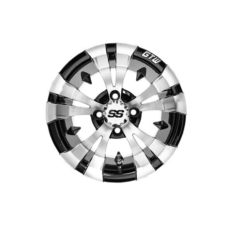 Gtw Vampire 12x7 Machined Black Wheel Performance Plus Carts