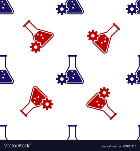 Blue And Red Bioengineering Icon Isolated Seamless