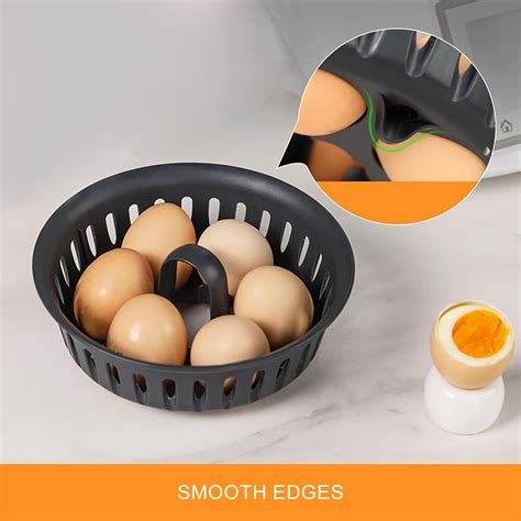 Opvise In Egg Steamer High Capacity Microwave Safe Steaming Rack