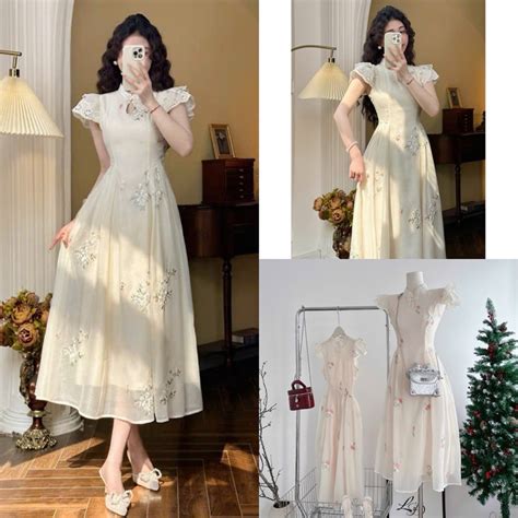 ĐẦM NUDE TAY TIÊN KHOÉT NGỰC Shopee Việt Nam