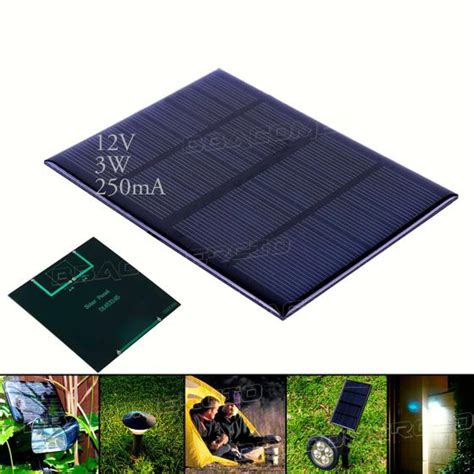 Mini Célula Solar 12v 3w 250ma Placa Painel Carregador BBACOMERCIO