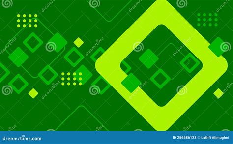 Abstract Technology Green Background Stock Illustration Illustration