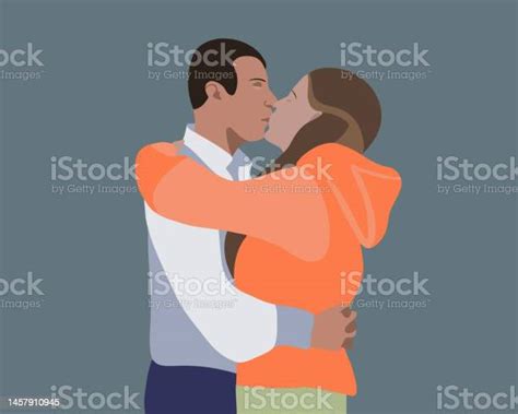 A Kissing Couple Stock Illustration Download Image Now Kissing