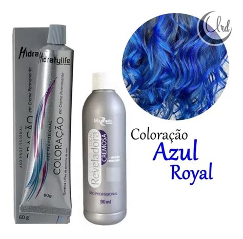 Kit Pintar Cabelo Azul Royal Mairibel 1 Tinta 1 Ox Parcelamento Sem