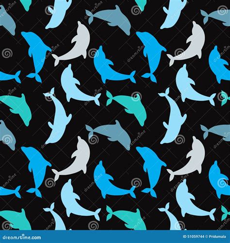 Dolphins Seamless Background Dolphin Seamless Pattern Background