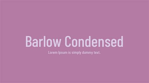 Barlow Condensed Font Family : Download Free for Desktop & Webfont