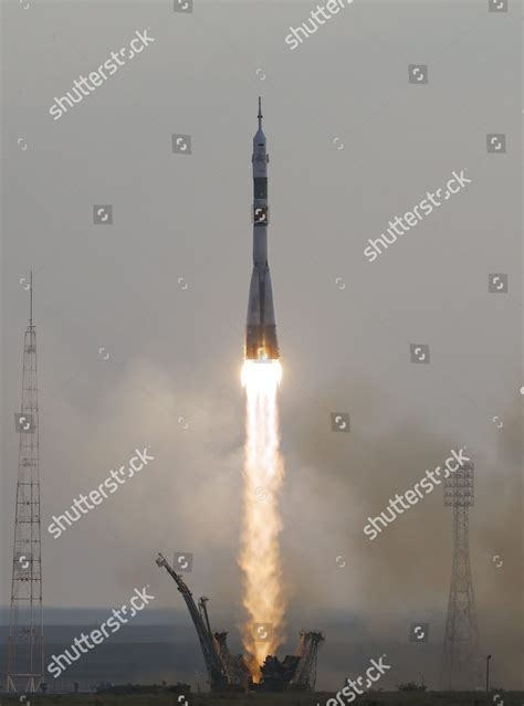 Rocket Booster Carrying Russian Soyuz Ms01 Editorial Stock Photo