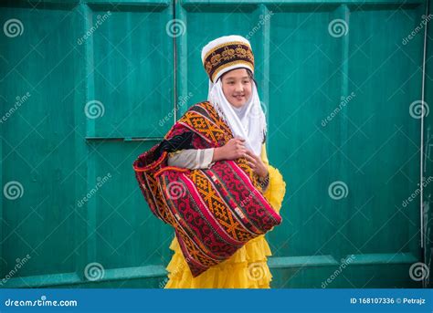 Tajik Girl In Traditional Tajik Clothes Editorial Photo Image Of