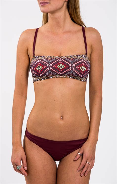 Mystic Chicama Bikini Burgundy Sportzone Ua