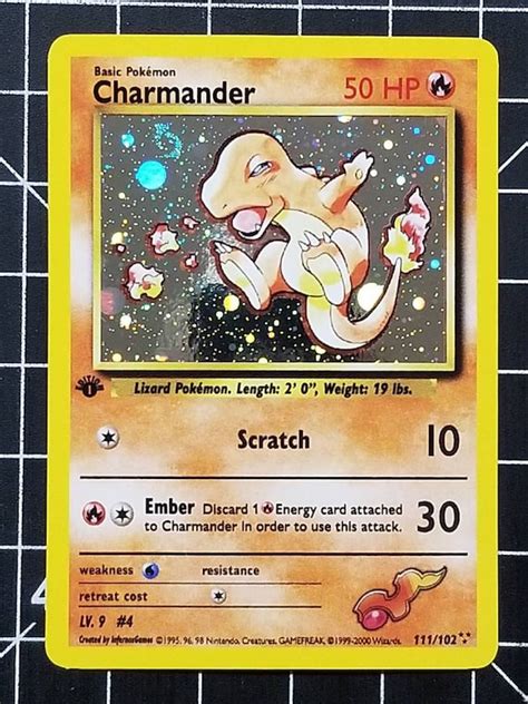 Charmander 50 82 Team Rocket 1st Edition Common Pokemon Card NEAR MINT TCG