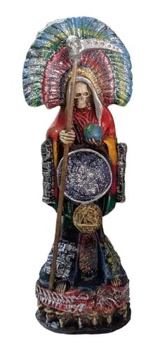 Figura Santa Muerte Azteca Ritualizada Colores Cm Meses Sin