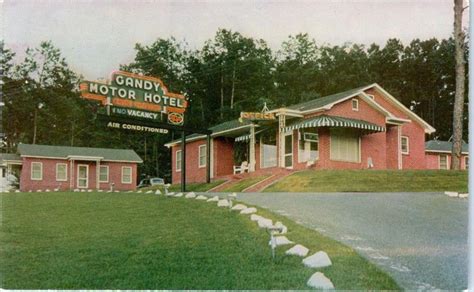 Tallahassee Fl Florida Gandy Motor Hotel C1950s Roadside Postcard United States Florida