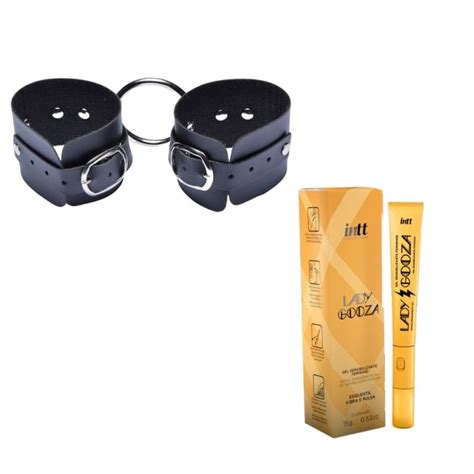 Kit Sensual Boas Vibra Es Algema De Couro E Gel Excitante Intt Lady Gooza Sex Shop