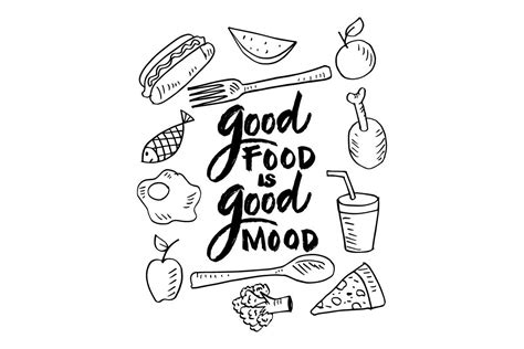 Good Food is Good Mood Poster Quotes Graphic by han.dhini · Creative ...