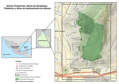 Volcán Chiquihuite Sierra de Guadalupe Población y sitios de