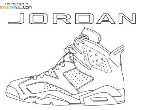 Air Jordan 6 Sneaker Coloring Page Created By Kicksart Artofit