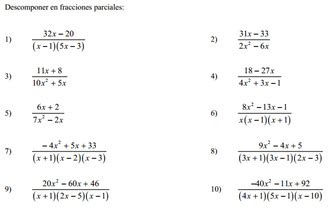 Ejercicios De Fracciones Parciales Caso Y Caso Calculo Integral