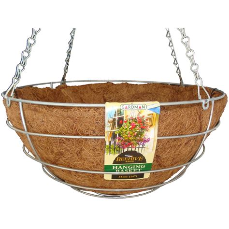 Gardman 45cm Galvanised Beehive Hanging Basket With Liner In 2894546 Bunnings Warehouse