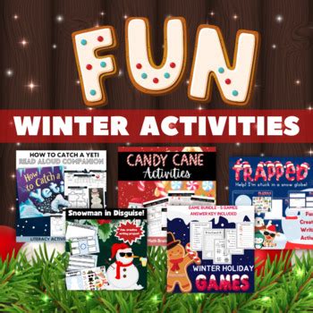 Winter & Christmas Break Activities Bundle! by maryiledu | TPT