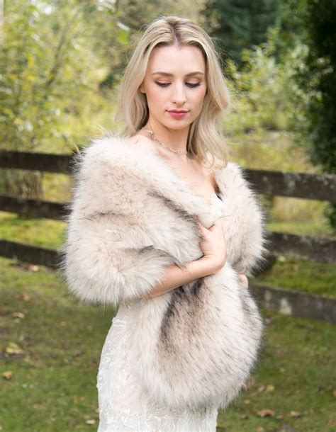 Light Blush Colored Faux Fur Wrap Faux Fur Stole Faux Fur Etsy Faux Fur Shrug Faux Fur Stole