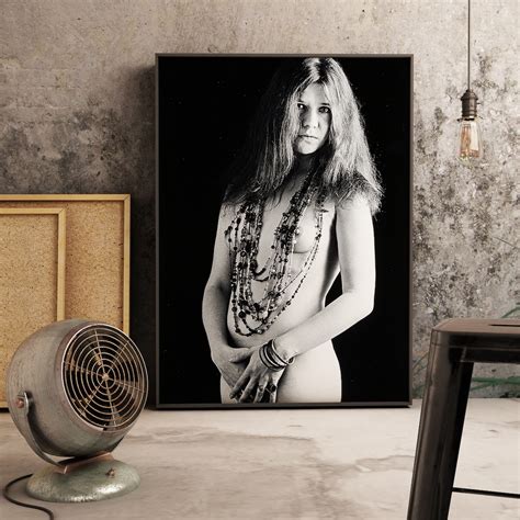 Janis Joplin Poster Janis Joplin Nude Poster Print Black And Etsy